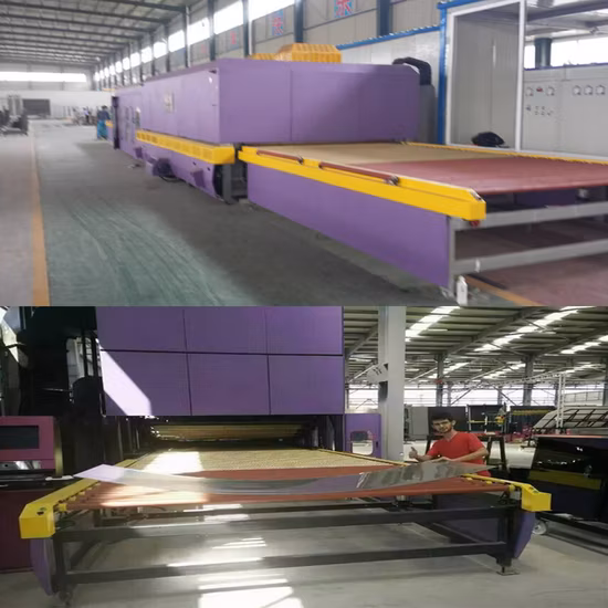 Forno per tempera del vetro piano a convezione forzata nella lavorazione di impianti temperati architettonici, macchina per la produzione di vetro temperato di sicurezza
